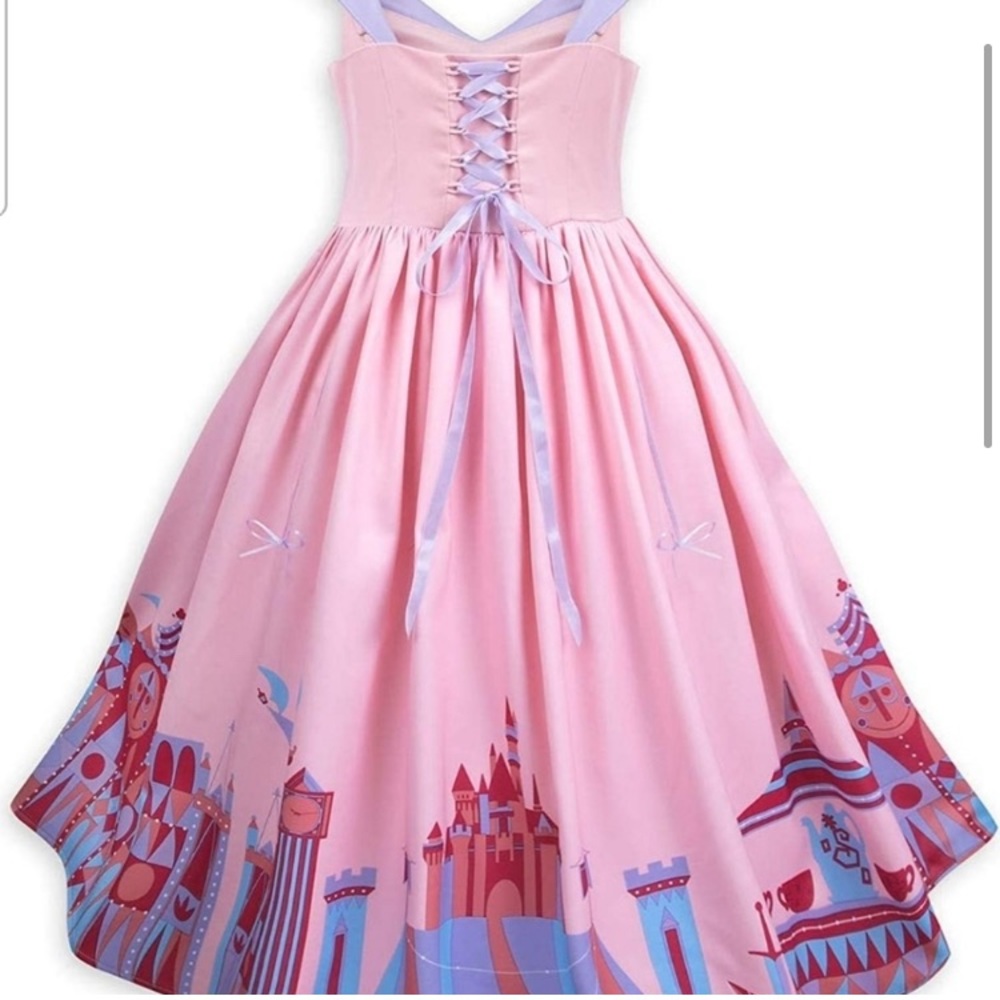 Disney Pink and Lavender Castle-Print Midi Dress - Picture 2 of 4